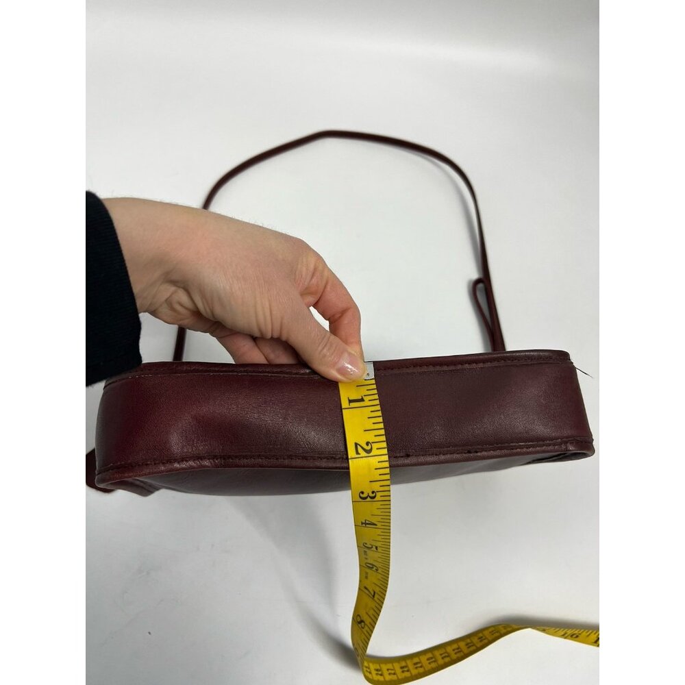 Classic Leather Crossbody Bag in Deep Burgundy - Picture 9 of 13
